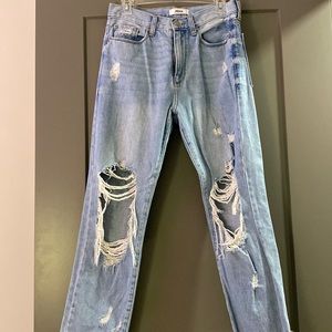 Distressed jeans